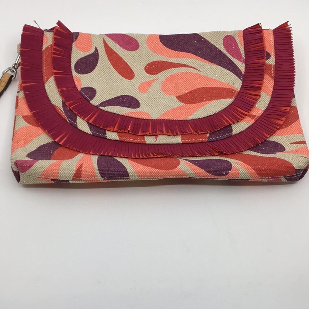 Vera Bradley Summer Fringe Wristlet Clutch
